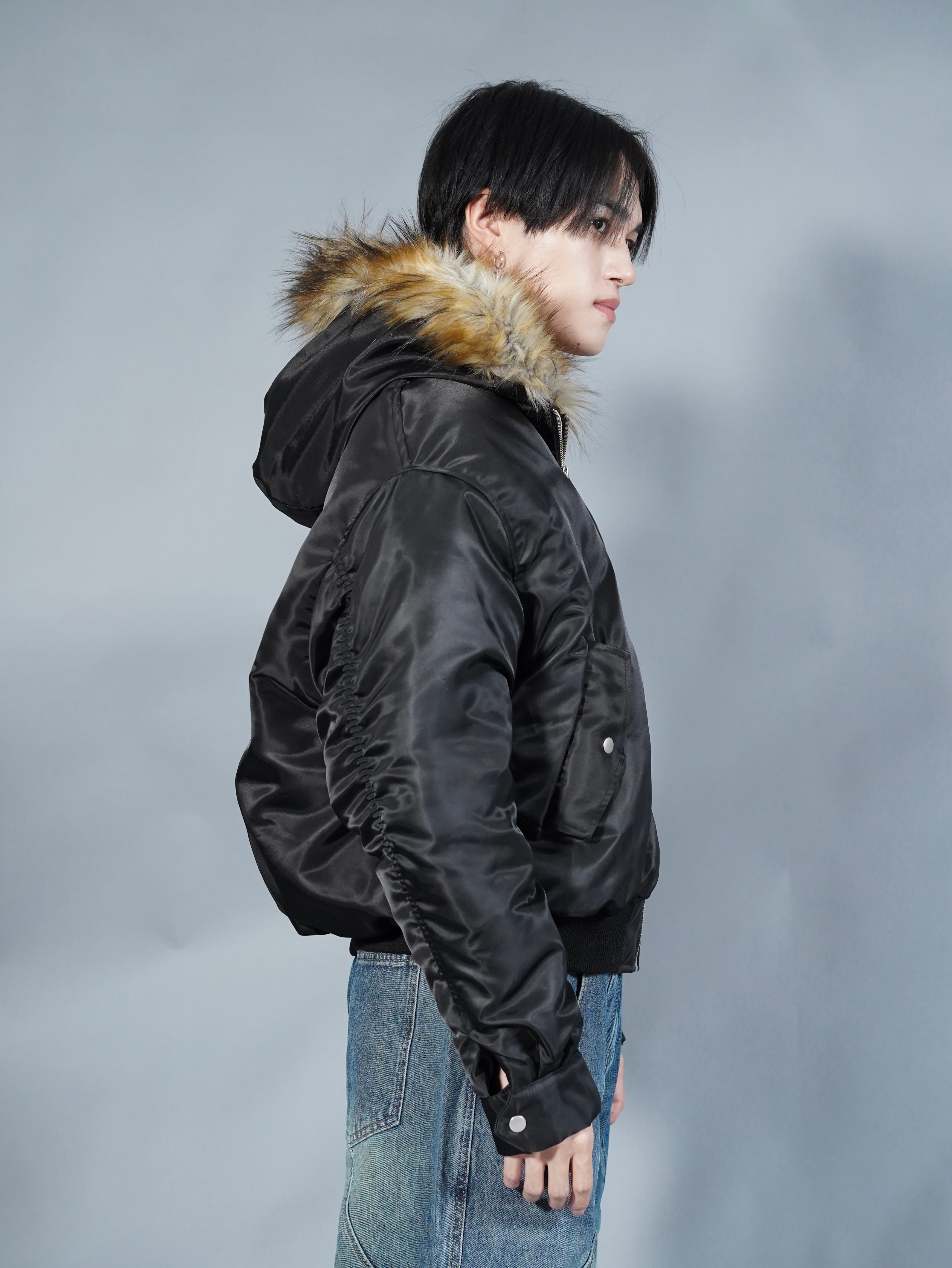 ALUDE SELECT】short fur flight jacket | 【ALUDE】韓国メンズ