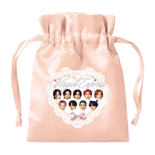 【受注販売・7月上旬お届け予定】超特急／サテン巾着（PINK）