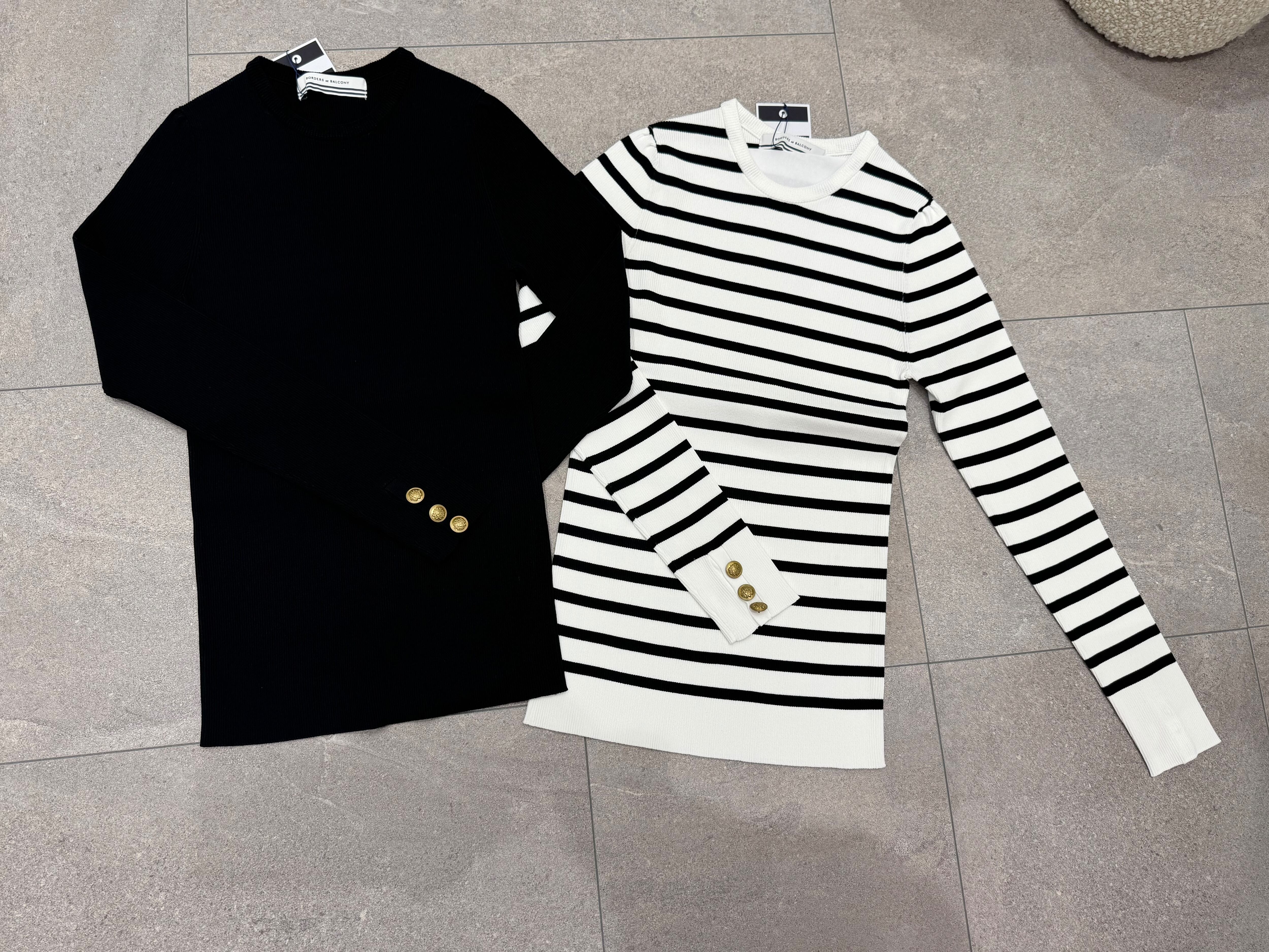 トップス BORDERS at BALCONY RIB KNIT TOP BORDERS at BALCONY RIB KNIT TOP | FLICKA ASHIYA