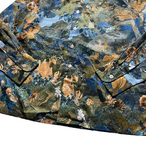 vintage 1970’s collage print polyester shirt “Gauguin”