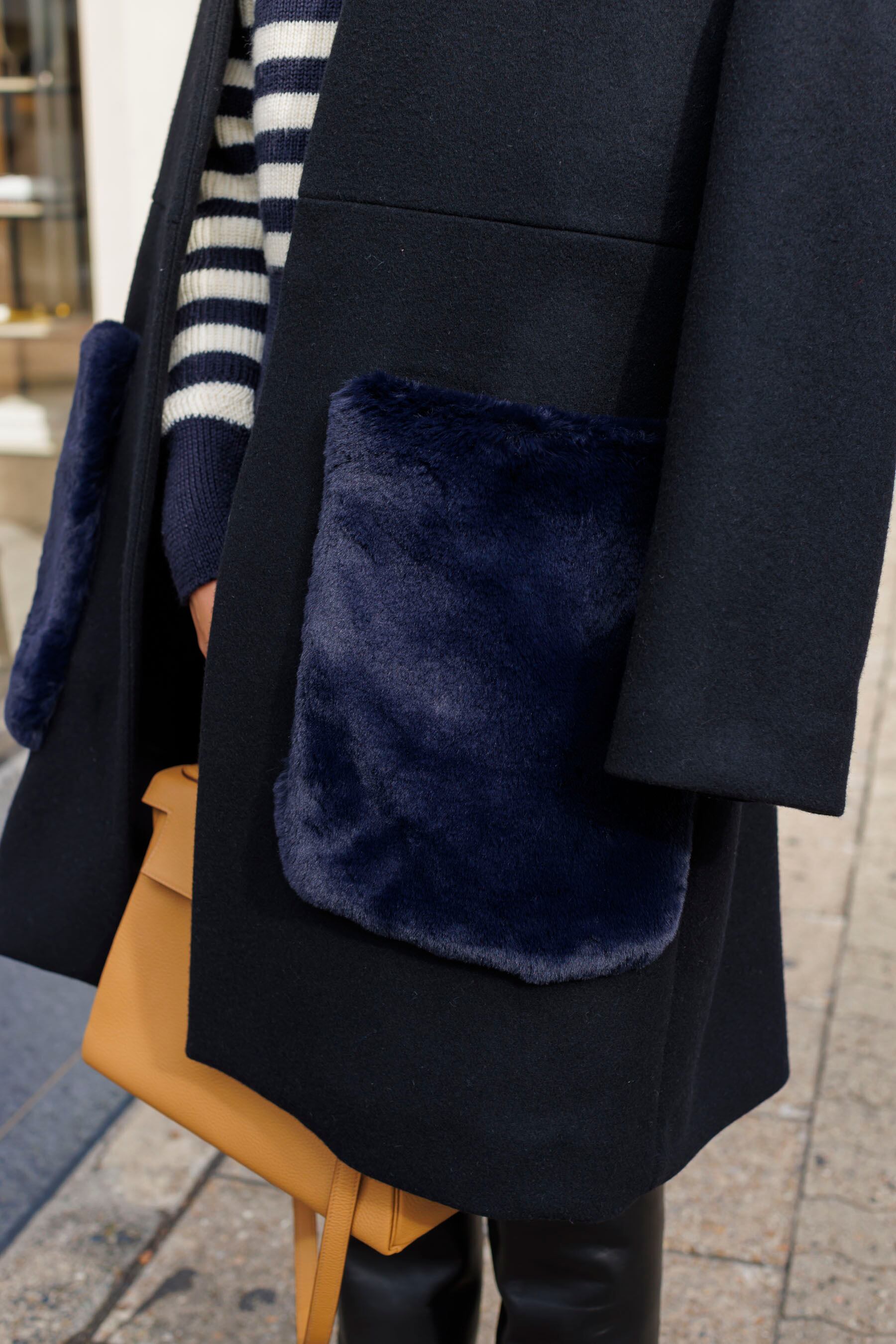 Bluelea ブルレア　Fur pocket coat ファーポケット　コート