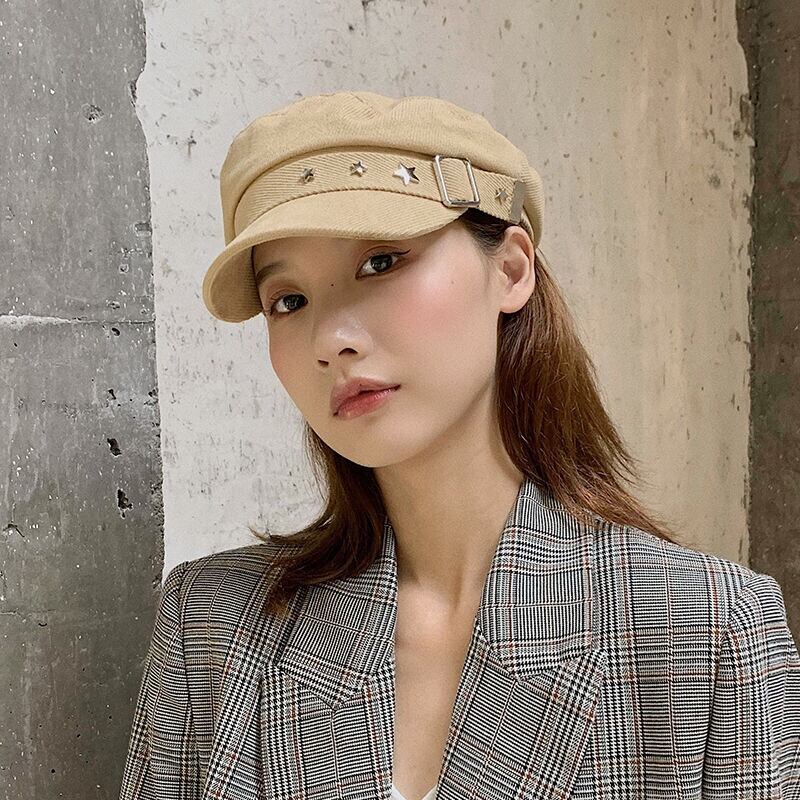 オータムウィンターレッドスタンダードカジュアル レトロ 帽子 秋物 冬物 ベレット ヘアアクセサリー ブラック・アイド・ピーズ41657151274