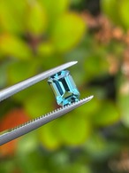 ラグーントルマリン クラシックエメラルドカット 6.3x4.5x3.6mm, 0.78ct, ナミビア産