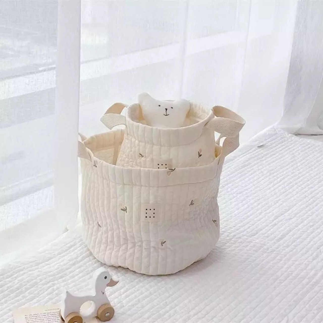 即納【pecoramou select】イブル収納バッグ（Cherry）