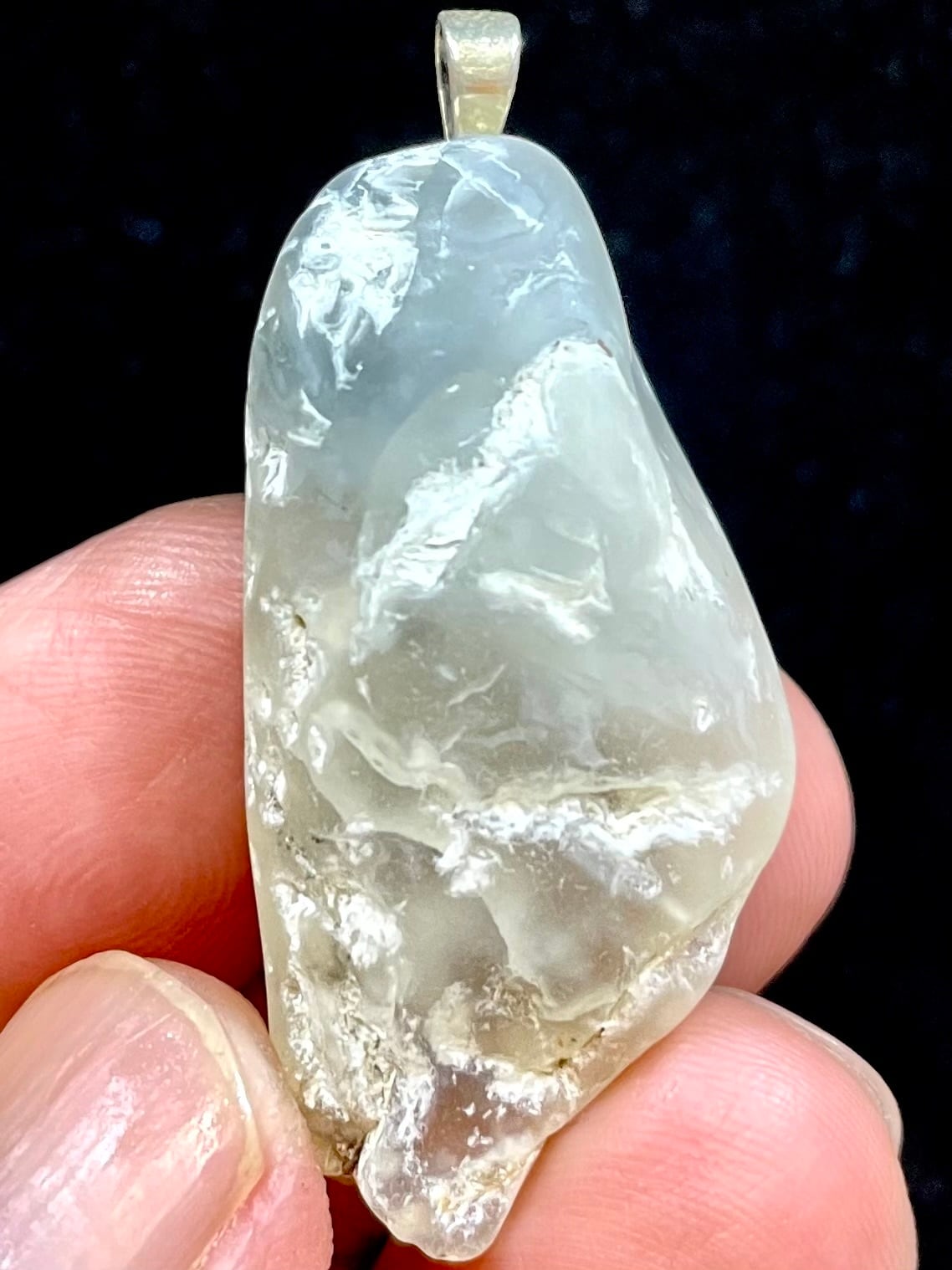 2) 人生の流れを創る!魂のクリアリング「新生マウントシャスタ・オパール」シルバーPT(大)