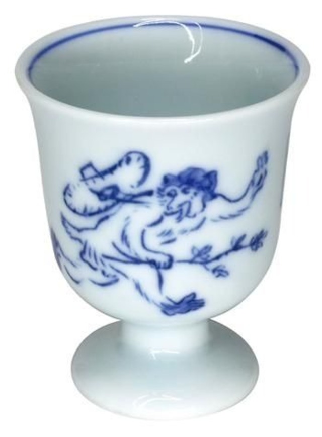 鳥獣戯画 高台盃(喧嘩の図）