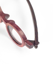 木彫りメガネ-ラウンド-