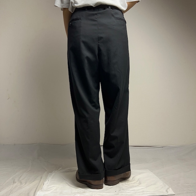 Drawer Wool nylon Melange wide slacks straight Pants Bottoms 6514-236-1244 black 34