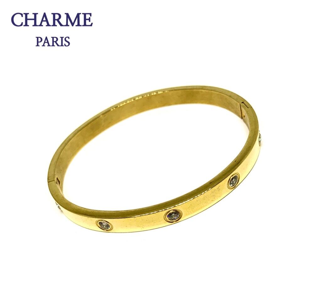 18k plating cz diamond  bracelet (gold)