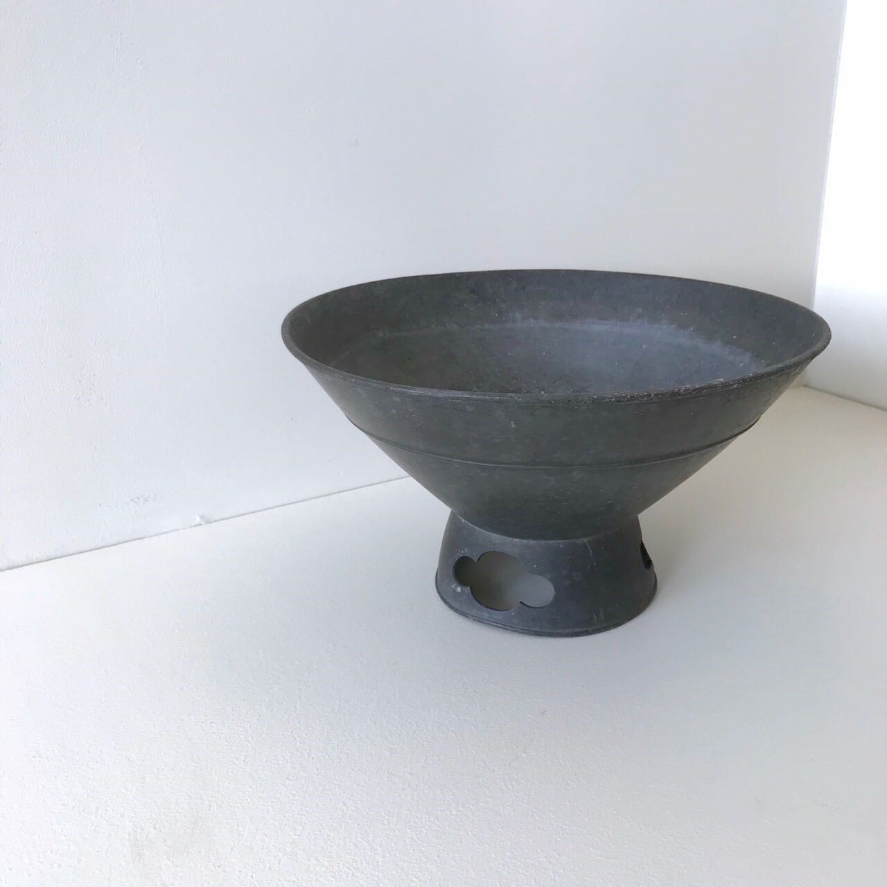 錫の花器　古道具