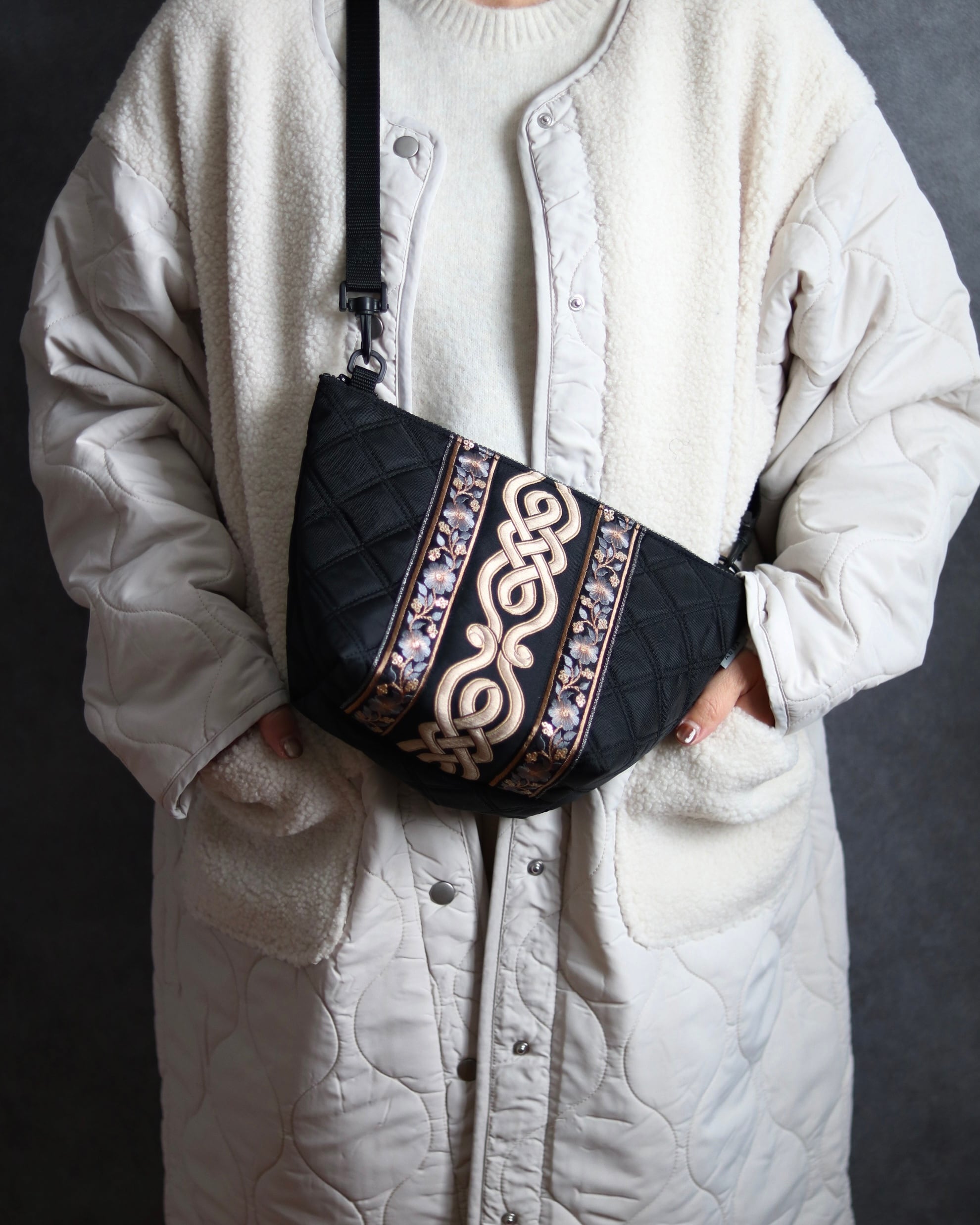 キルティングショルダーバッグ 05(BLACK)