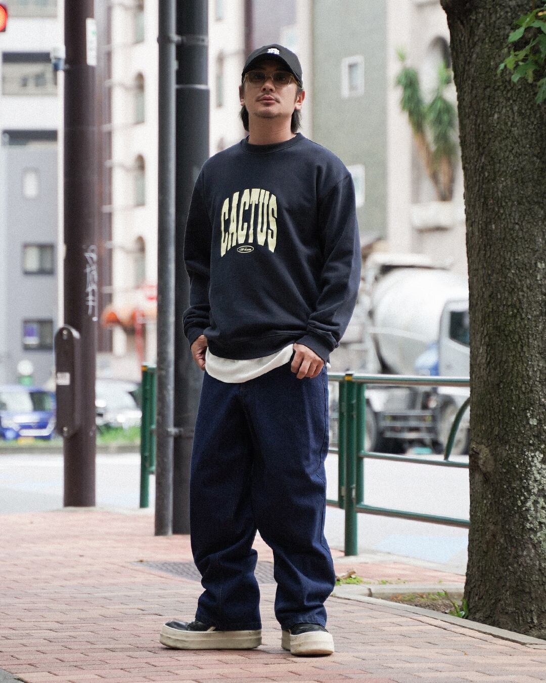 Re:room】CACTUS VINTAGE CRACK PRINT SWEAT TRAINER［REC867］ | #Re