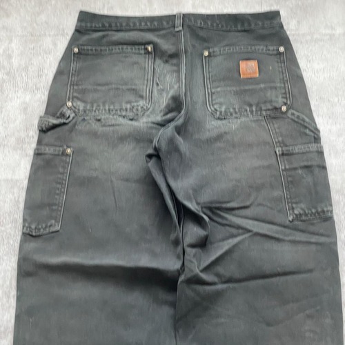 ブラック ダブルニー Carhartt B136 GVL 32×32 詳細写真17