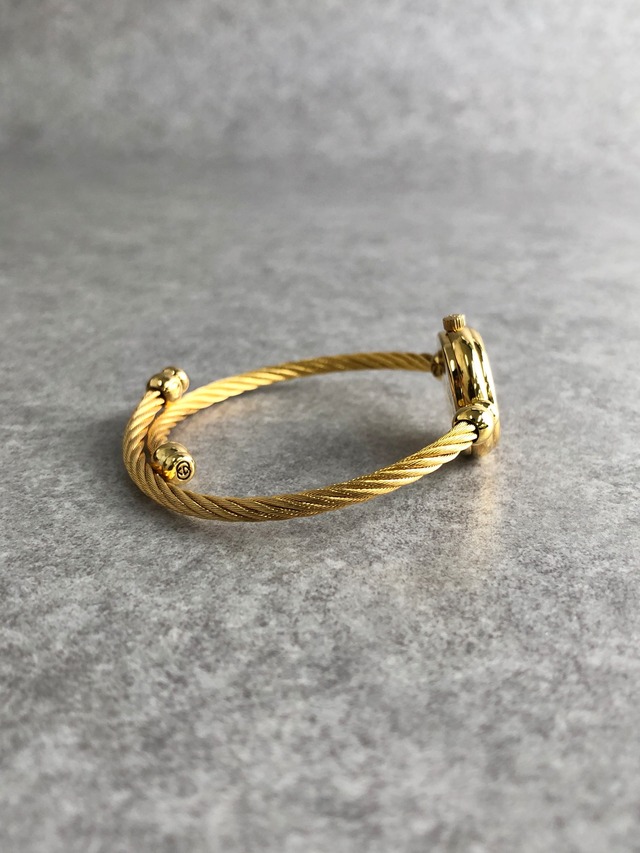 GUCCI グッチ 腕時計 ゴールド シェル ラウンドフェイス ステンレススチール バングル クォーツ 2700L.2.L vintage ヴィンテージ オールド ssija3