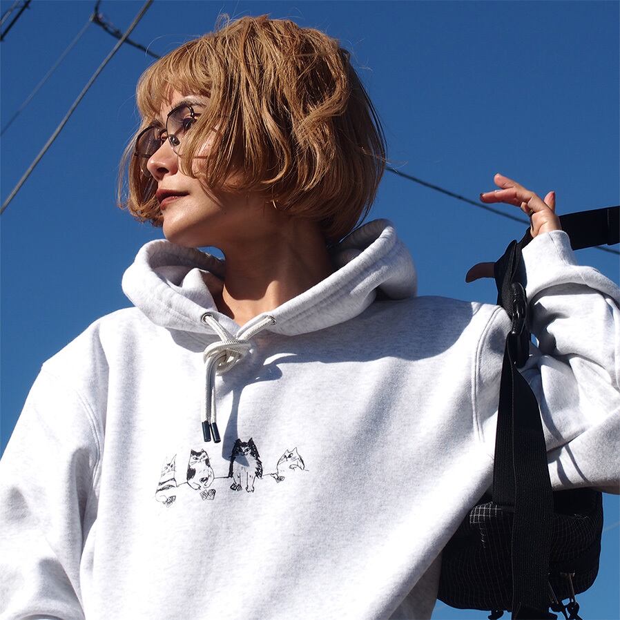KOOI パーカー フーディー / コード勝色重ね / hoodie gray KACHI-IRO code, size