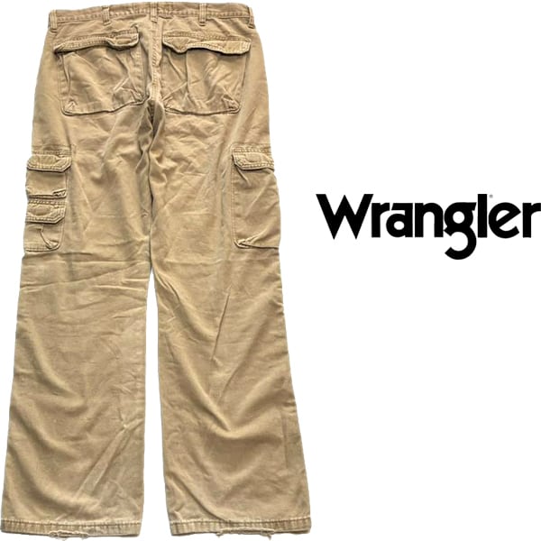 1点物◇ラングラーWrangler茶カーゴパンツ古着メンズ34レディースOK