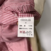 Karl Helmut カールヘルム 裏ギンガムチェック コーデュロイ セットアップ (上)M (下)XL/ベージュ