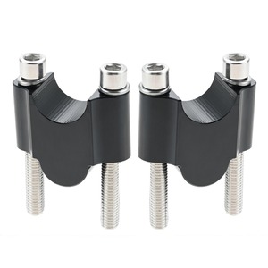 【努力特価】ハンドルバーライザー 30mmアップ ハンドルポスト φ22mmバー用 PETCHOR ハンドルバークランプ パンドルがアップ 前傾姿勢が解消 オートバイハンドルバーライザー バイクハンドルポスト バイク汎用 高くなり アルミ合金 防錆性 耐久性 調整可能 スタンダード CNC加工 黒