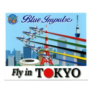 自衛隊グッズ ステッカー 航空自衛隊 ブルーインパルス TOKYO 展示飛行記念 耐水 耐候 「燦吉 さんきち SANKICHI」