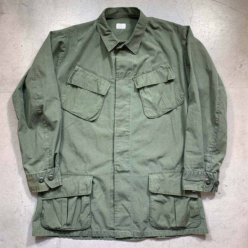 60's U.S.ARMY ジャングルファティーグジャケット ノンリップ 3rd オリーブグリーンTELLICO MFG.CO. OG107  DSA100-69-C-1404 MEDIUM LONG 米軍 NAM戦 美品 希少 ヴィンテージ BA-1390 RM1759H | agito  ...