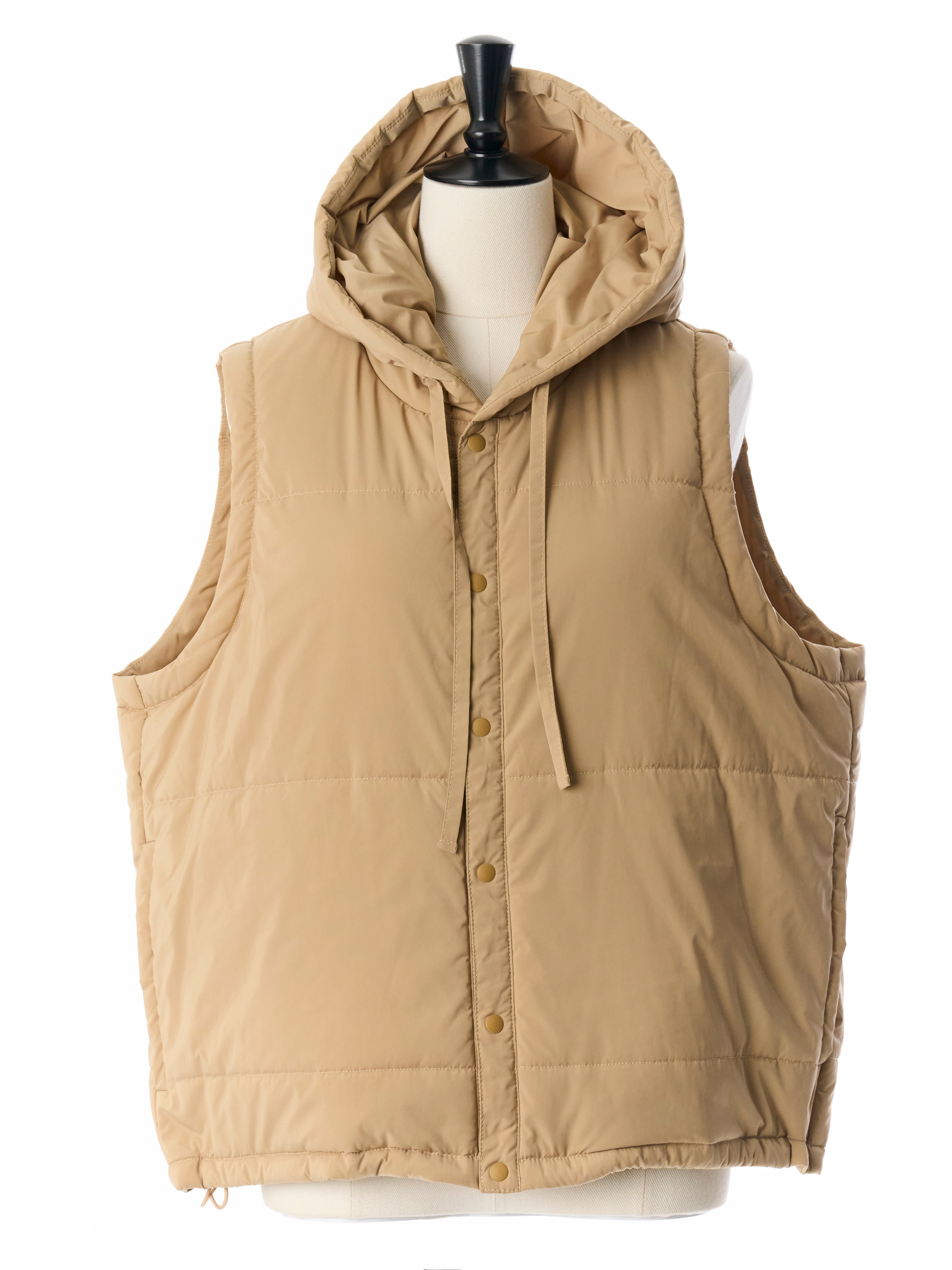 【8月21日発売開始】中綿フードベスト(BEIGE)