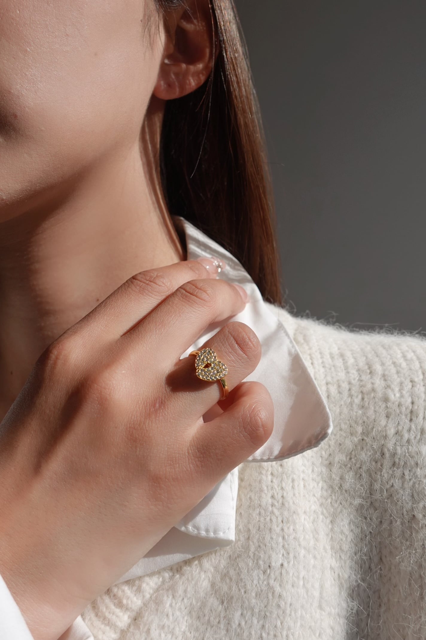 小澤美里コラボ　指輪 小澤 美里様 コラボ】Grace Heart Ring | 金属アレルギー対応の