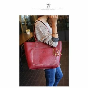 トートバッグ ワインレッド 大容量 A4サイズ対応 通勤通学 ビジネス