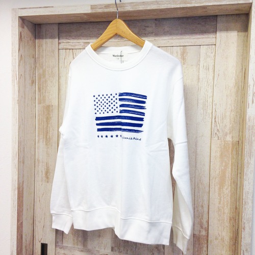 American Flag / Sweat shirt（white） / ユニセックス / スウェット　