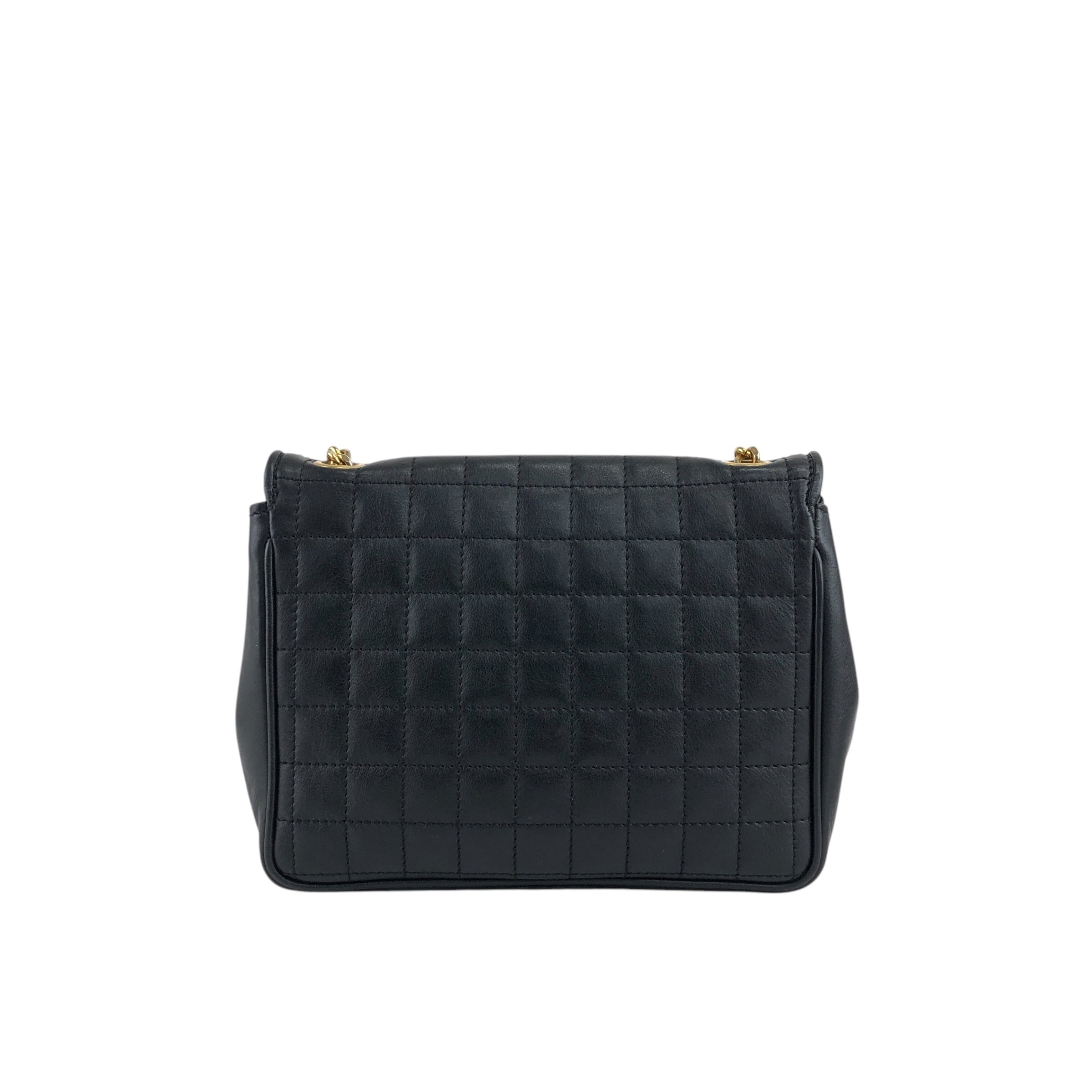 CELINE セリーヌ ショルダーバッグ ブラック ブラゾン レザー バイア