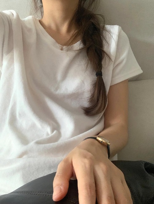 (LITER) Bol winter layered half t-shirts / 2color