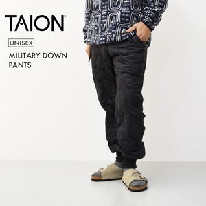 TAION[タイオン] MILITARY DOWN PANTS [131LSML-1] ミリタリー ダウンパンツ・ダウンパンツ・ミリタリーテイスト・ソフトシェル・コンパクト・収納袋付き・ユニセックス・MEN'S / LADY'S [2025AW]