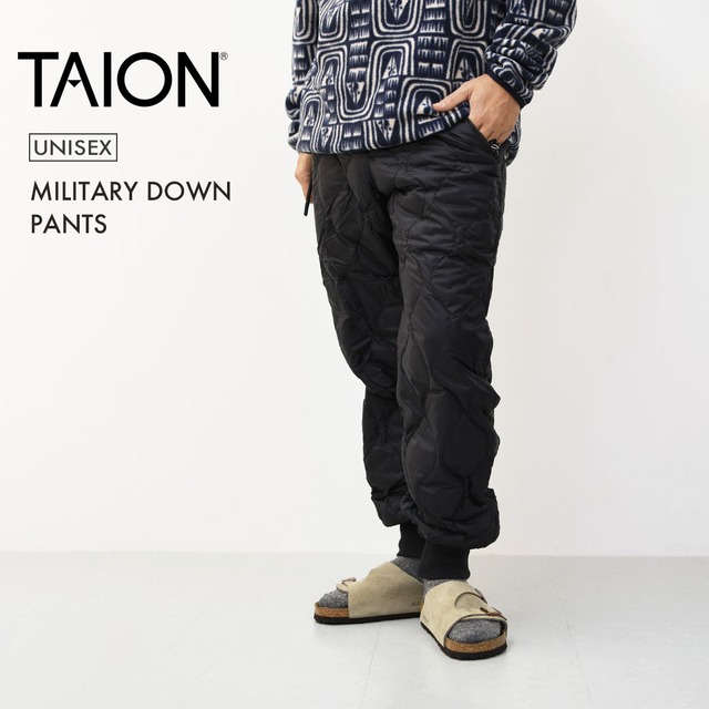 TAION[タイオン] MILITARY DOWN PANTS [131LSML-1] ミリタリー ダウンパンツ・ダウンパンツ・ミリタリーテイスト・ソフトシェル・コンパクト・収納袋付き・ユニセックス・MEN'S / LADY'S [2025AW]