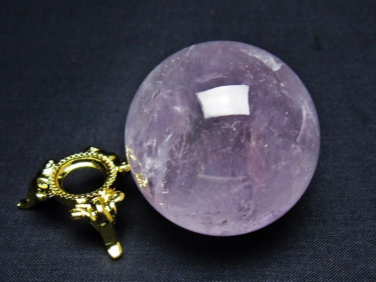 アメジスト 丸玉 44mm スフィア amethyst 置物 一点物 141-7319