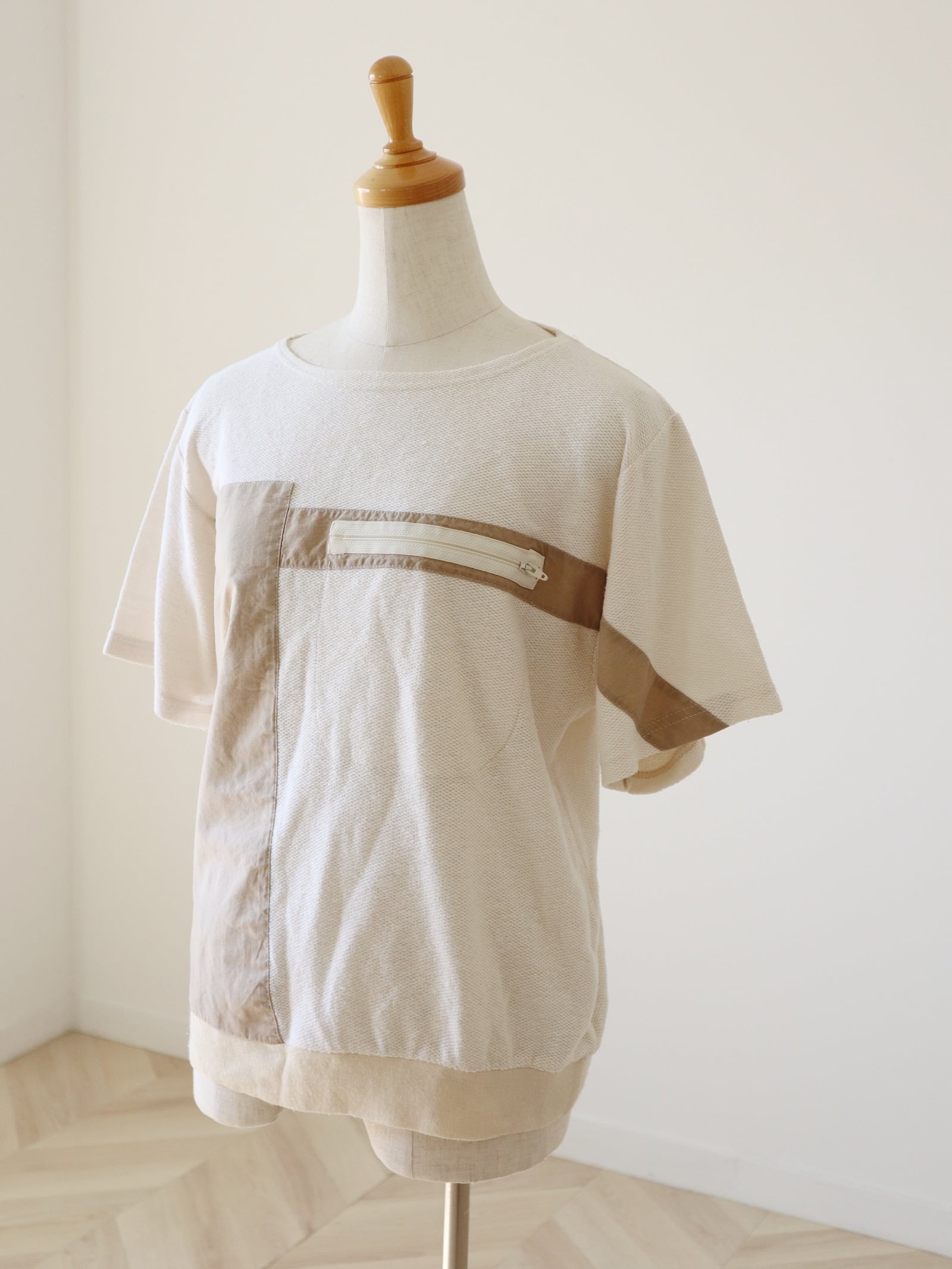 ●patchwork & pocket design tops