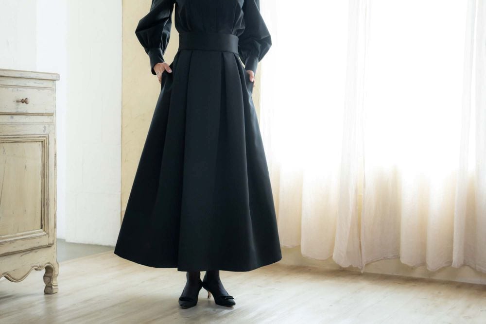 中村江里子セレクション Ave.KIKI×東京ソワール タックフレアスカート
