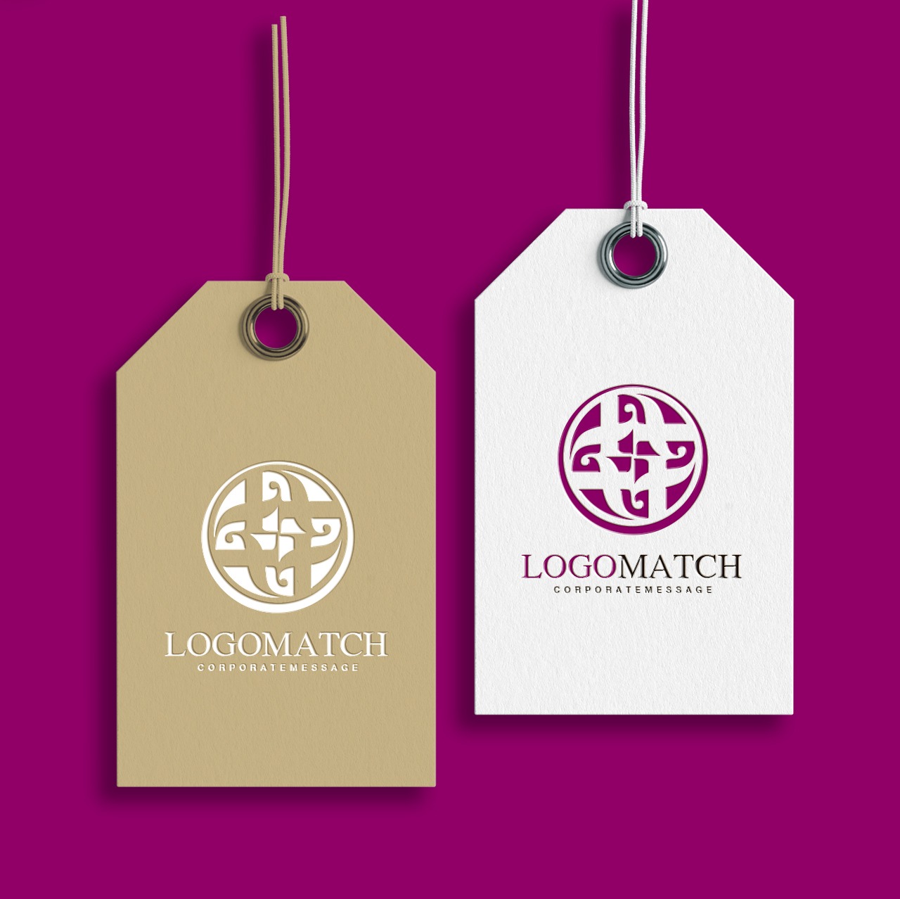 R織りなす模様のロゴ