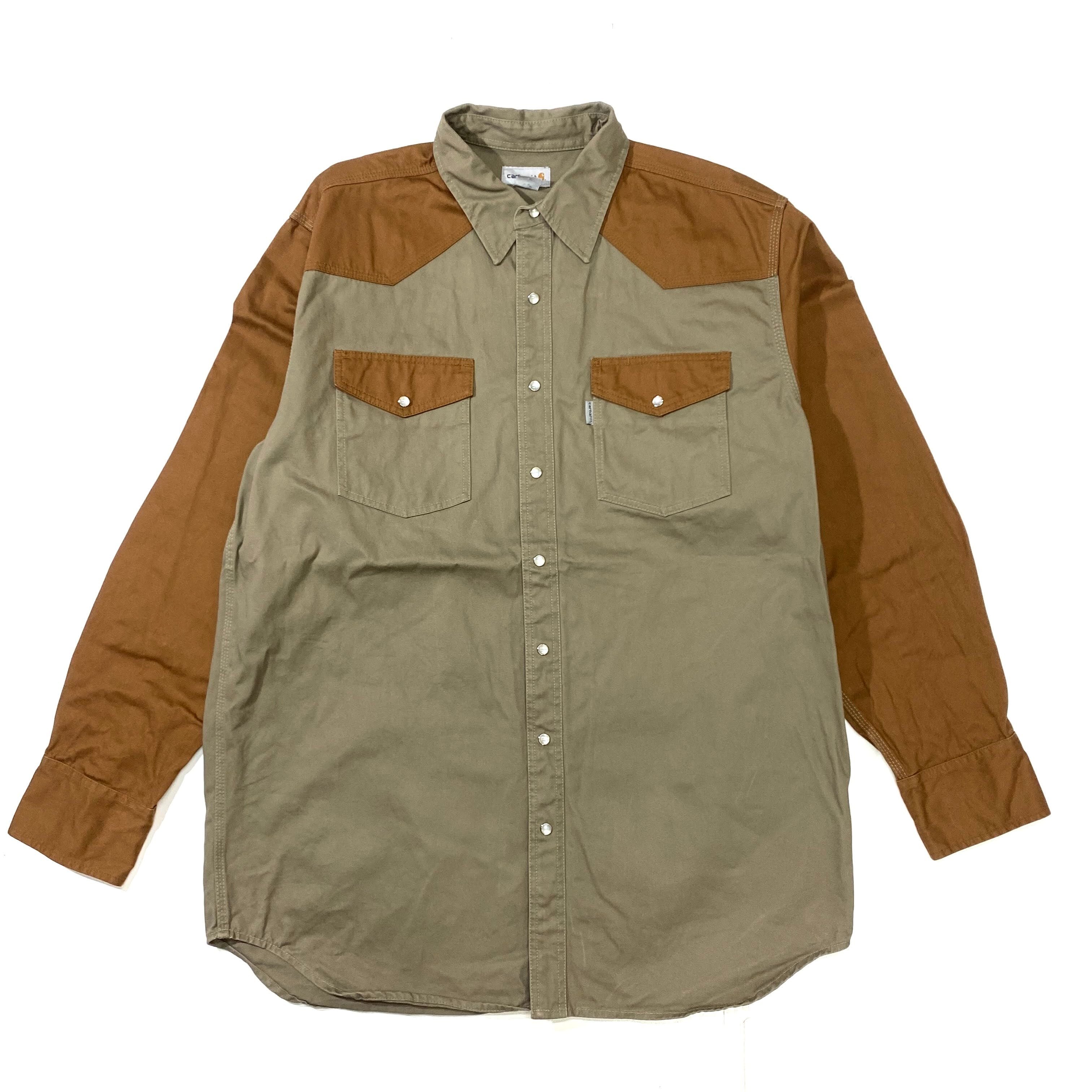 Carhartt カーハート ダック地 長袖ウエスタンシャツ ワークシャツ 