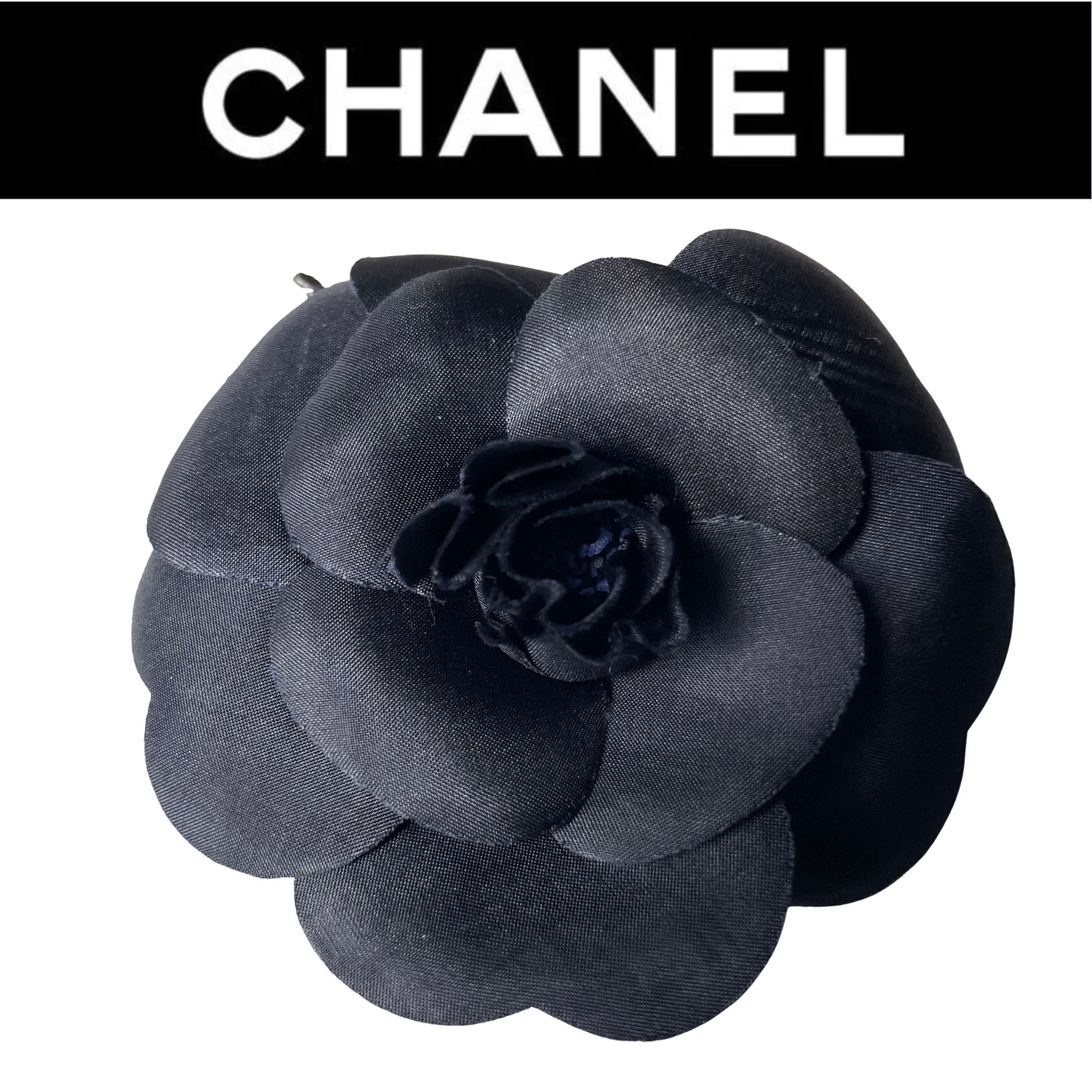 CHANEL シャネル カメリア コサージュ ブローチ ネイビー 濃紺 | brand-one
