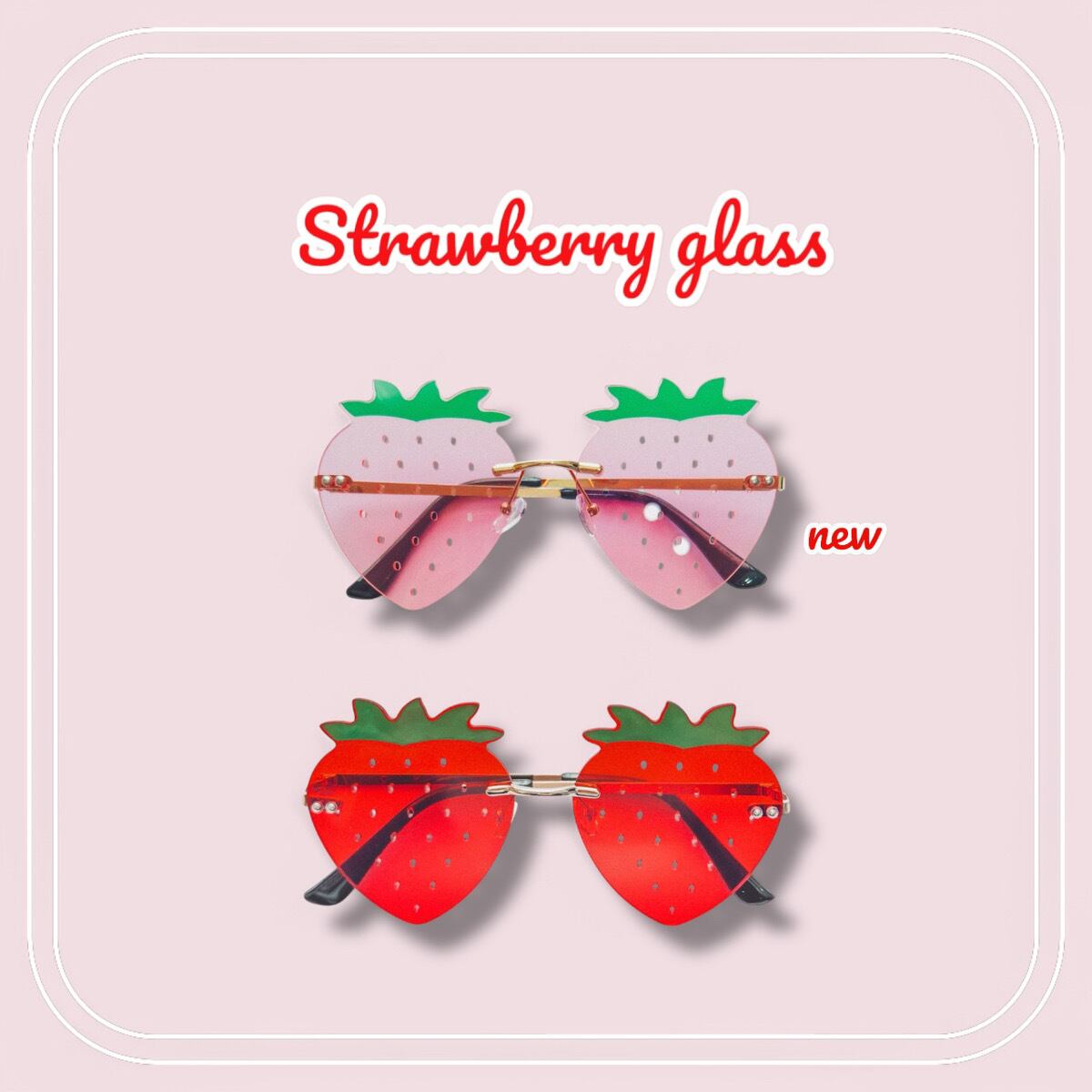 即納 ” strawberry glasses: いちご狩り ストロベリー バレンタイン