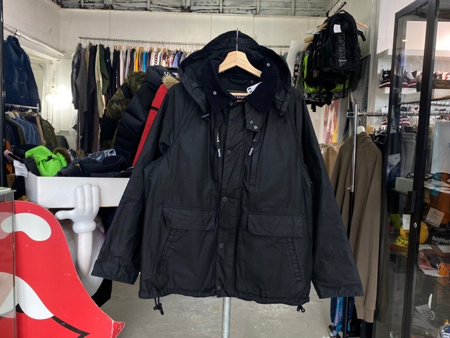 Supreme × BARBOUR LIGHTWEIGHT WAXED COTTON FIELD JACKET BLACK LARGE 12472