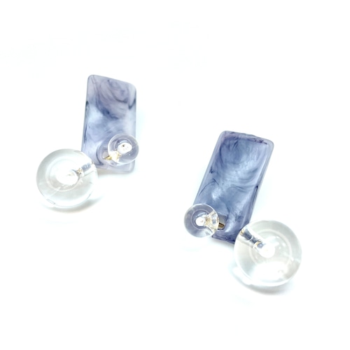 pendulum square pierce earring