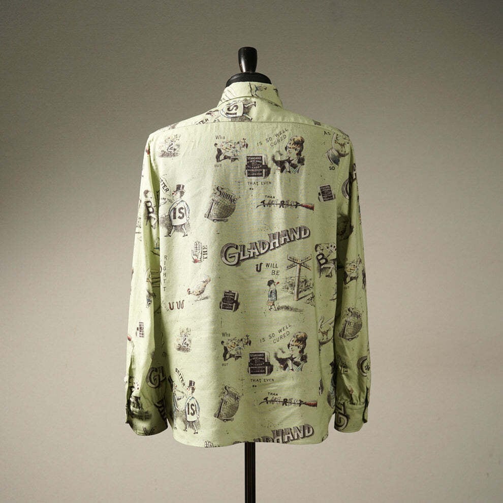 BY GLADHAND（バイグラッドハンド）　shirt（シャツ）サイズS BY GLAD HAND】バイ グラッドハンド REBUS - L/S SHIRTS (MINT) 長袖