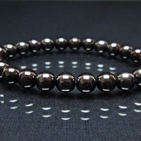 スギライト ブレスレット 7mm ブラックスギライト ブレス 一点物 メール便可 [M便 1/10] 111-45629