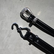 TORY LEATHER   / 1 inch "3 -Piece Silver Buckle Belt(BLACK×NICKEL)