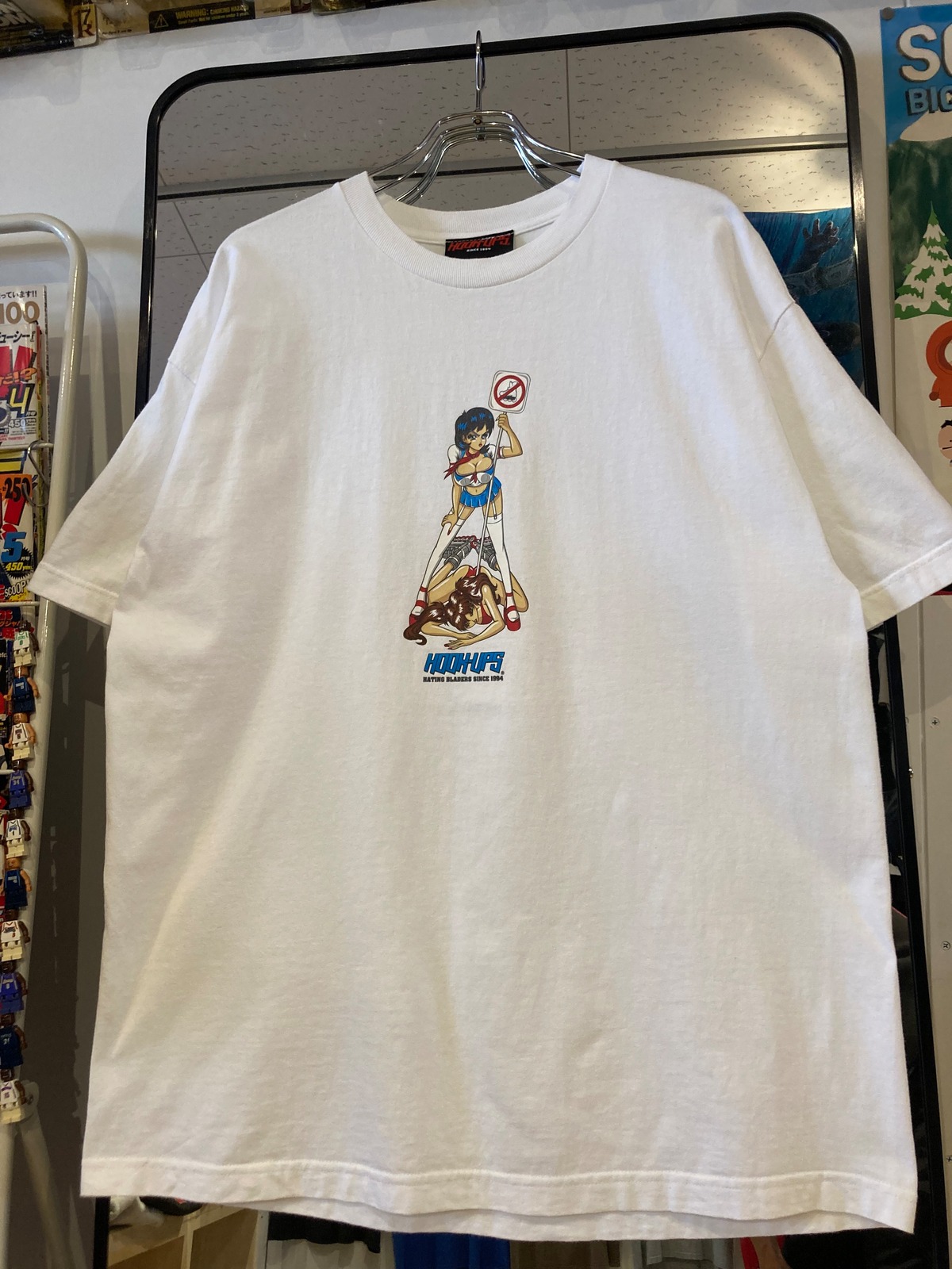 90s USA製 Hook-ups L Tシャツ 93年当時物 美品 90
