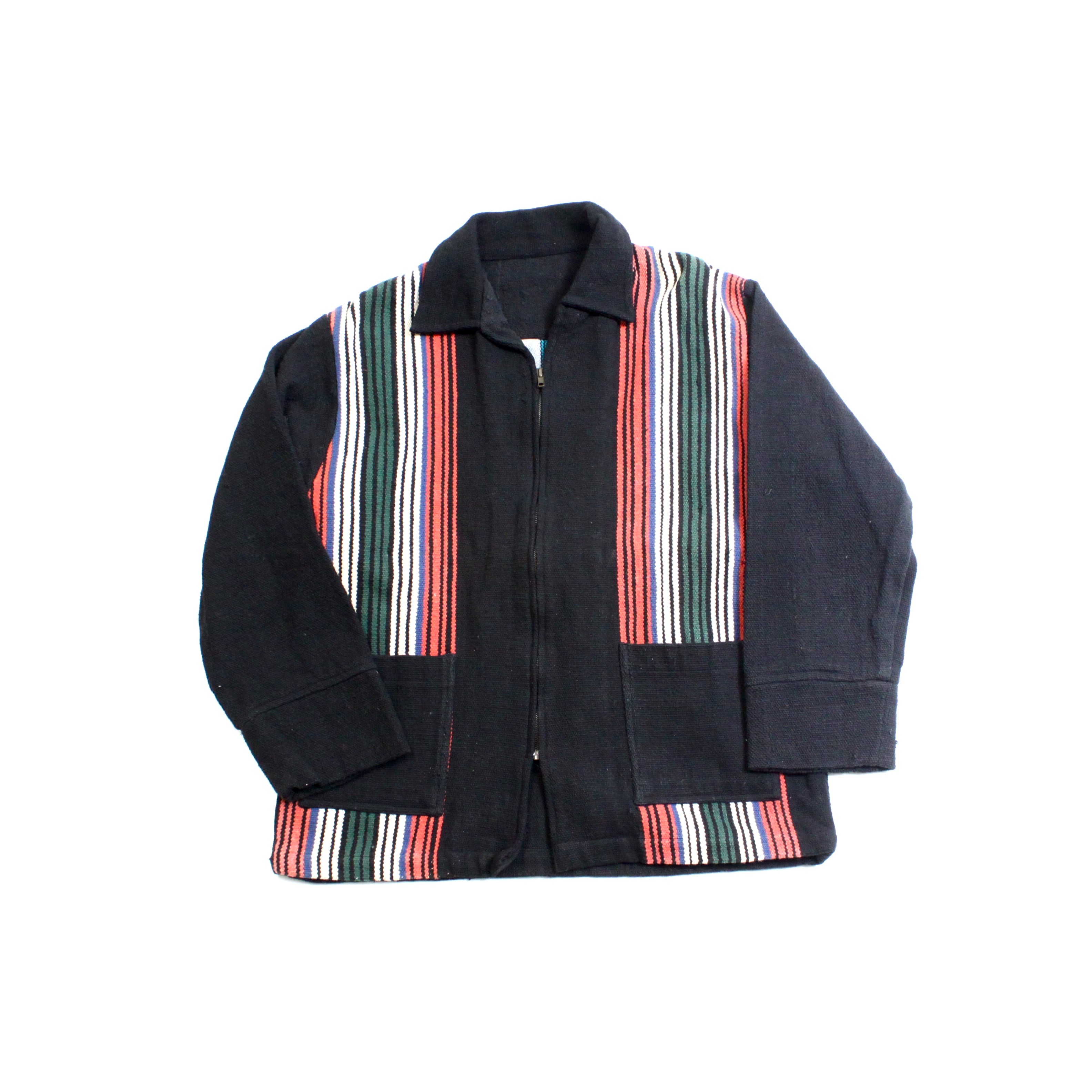 0328. vintage native lag jacket black チマヨ オルテガ ラグ ...