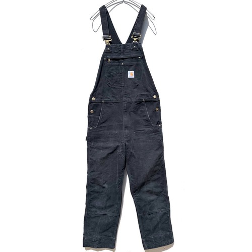 [Carhartt - Made In USA] Vintage Double Knee Black Duck Overalls [1990s-] Vintage Duck Overall