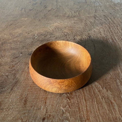 木製 お皿/チーク　
L(直径約15cm x 高さ約4.5cm)