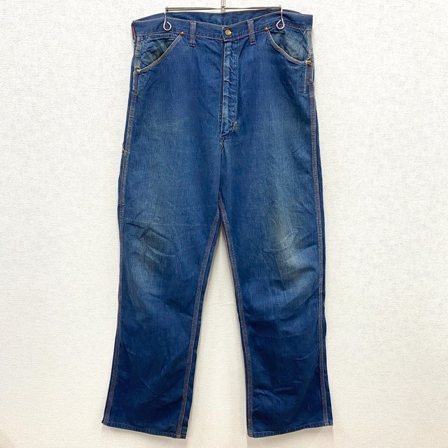 00'S Wrangler CARPENTER denim painter pants for men, W35 equivalent cotton blue type Vintage Second Hand