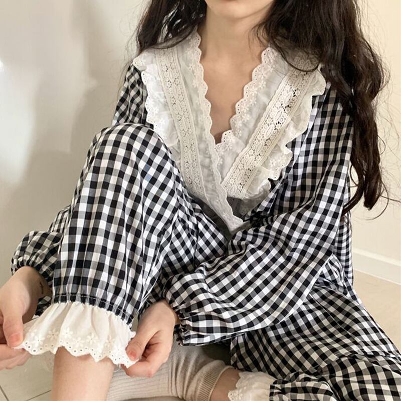 オータム格子柄 大人ガーリー スウィート キュート カジュアル 秋物 萌量不足92582623665